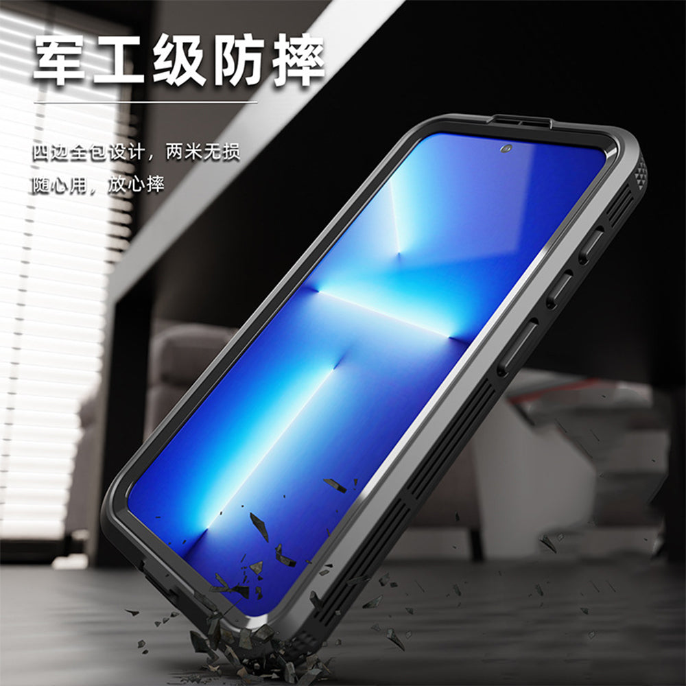 Vanntett deksel for Samsung Galaxy S24 S921, ShellBox, svart