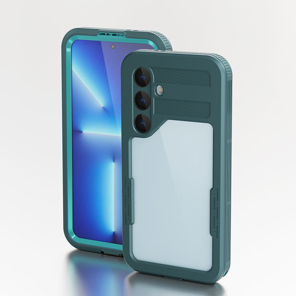 Vanntett deksel for Samsung Galaxy S24 S921, ShellBox, svart