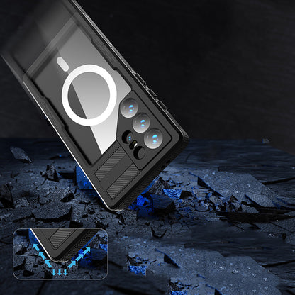 Vanntett deksel for Samsung Galaxy S24 Ultra S928, ShellBox, svart