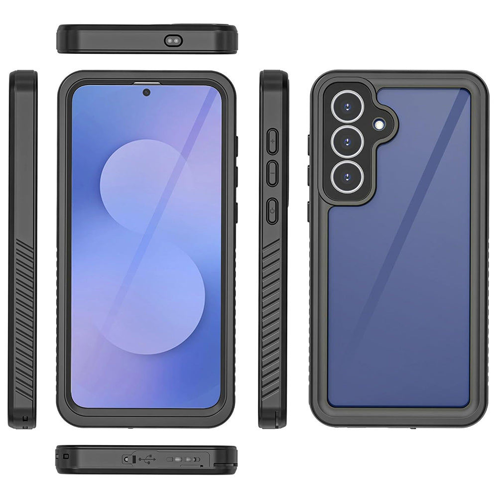 Vanntett deksel for Samsung Galaxy S25 FE, ShellBox, Svart