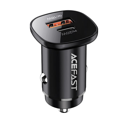 Bilader Acefast B1, 38W, 3A, 1 x USB-A - 1 x USB-C, Svart