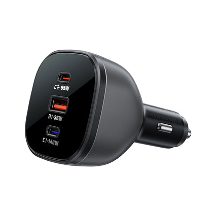 Bilader Acefast B14, 165W, 5A, 1 x USB-A - 2 x USB-C, Svart
