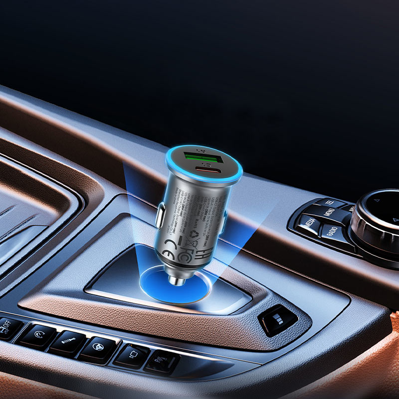 Bilader Acefast B15, 65W, 3.25A, 1 X USB-A - 1 x USB-C, Grå