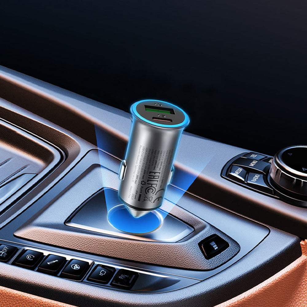Bilader Acefast B16, 95W, 3.25A, 1 x USB-A - 1 x USB-C, Grå