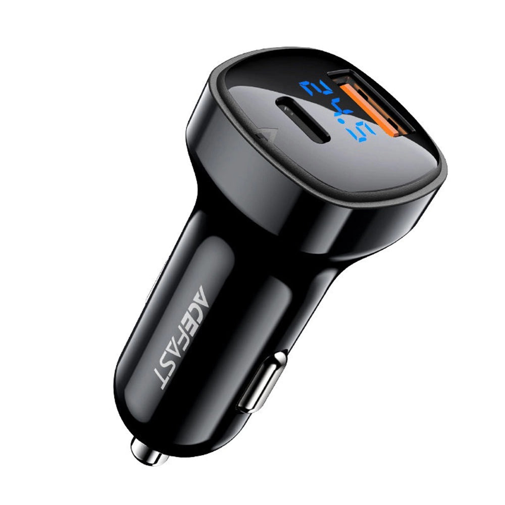 Bilader Acefast B4, 66W, 3A, 1 x USB-A - 1 x USB-C, Svart