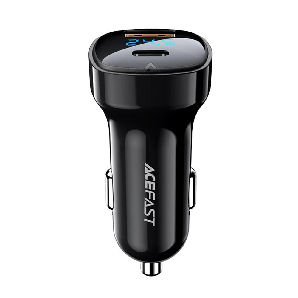 Bilader Acefast B4, 66W, 3A, 1 x USB-A - 1 x USB-C, Svart