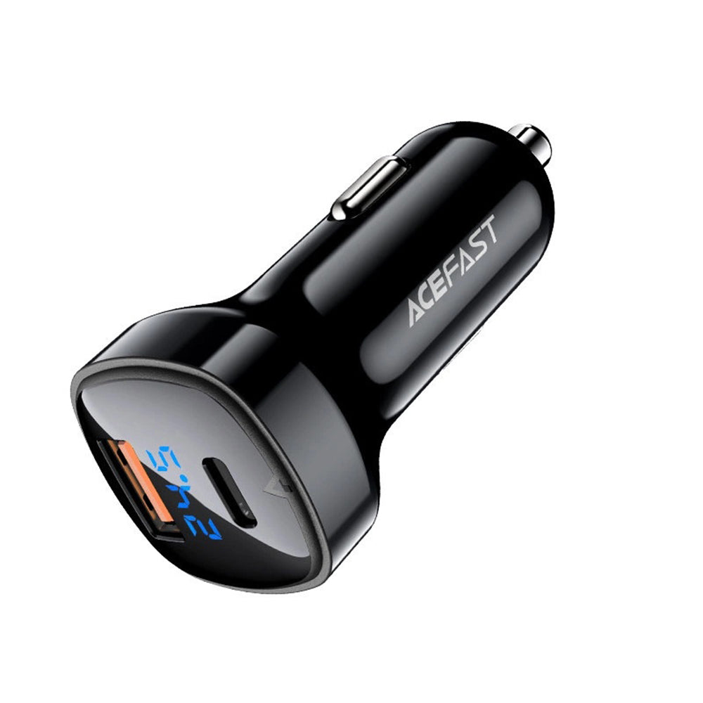 Bilader Acefast B4, 66W, 3A, 1 x USB-A - 1 x USB-C, Svart