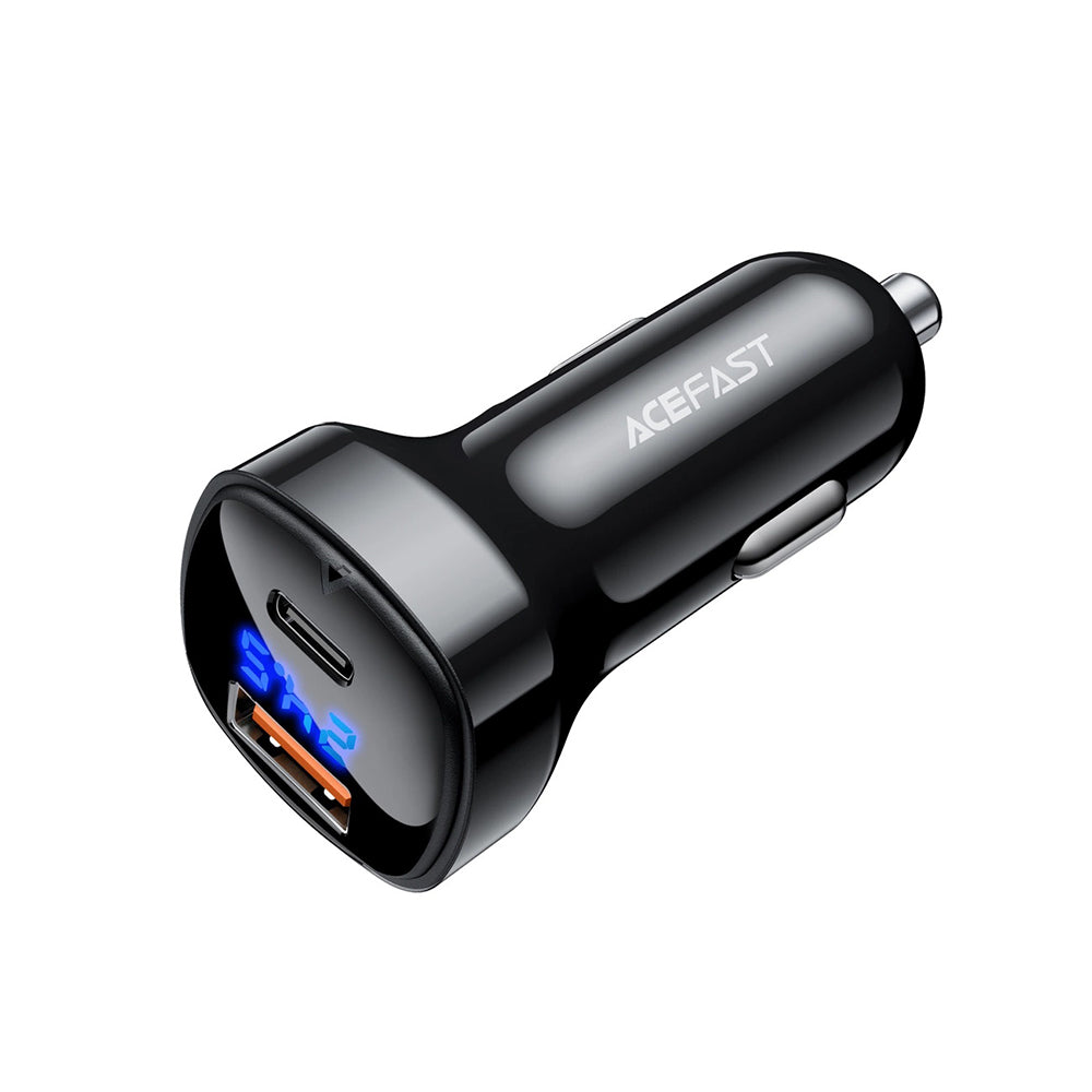 Bilader Acefast B4, 66W, 3A, 1 x USB-A - 1 x USB-C, Svart