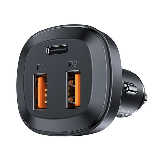Acefast B9 billader, 66W, 5A, 2 x USB-A - 1 x USB-C, Svart