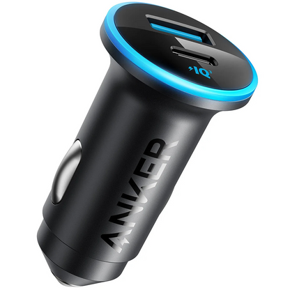 Anker 323 Billader, 52,5W, 3A, 1 x USB-A - 1 x USB-C, Svart, Reseglet A2735G11