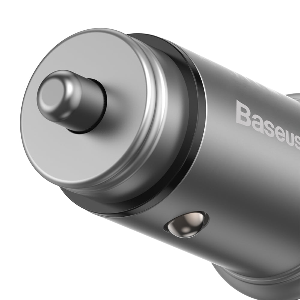 Bilader Baseus Circular Metal, 30W, 5A, 1 x USB-A - 1 x USB-C, Grå
