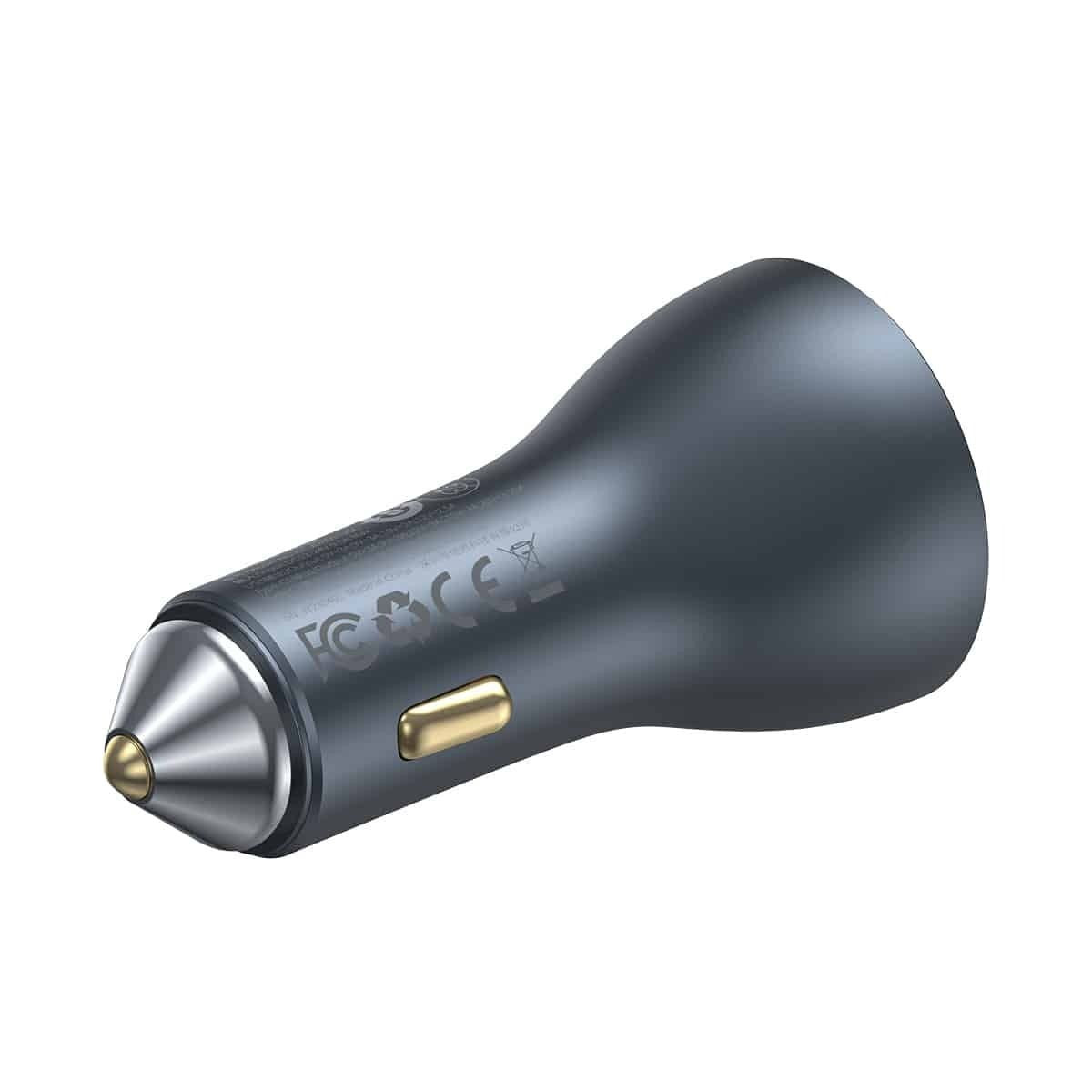 Bilader Baseus Golden Contactor Pro, 65W, 3A, 1 x USB-A - 2 x USB-C, Grå C00035202841-00