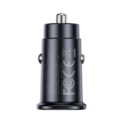 Bilader Baseus GoTrip, 30W, 3A, 2 x USB-C, Svart