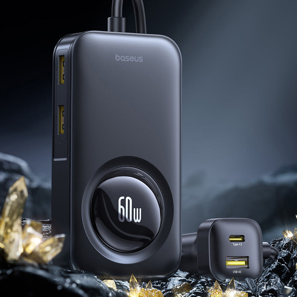 Bilader Baseus PrimeTrip VW1, 105W, 3A, 3 x USB-A - 2 x USB-C, Svart C00069000121-00
