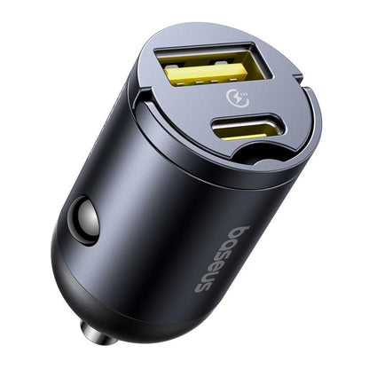 Bilader Baseus Tiny Star, 30W, 3A, 1 x USB-A - 1 x USB-C, Svart C00035001121-02