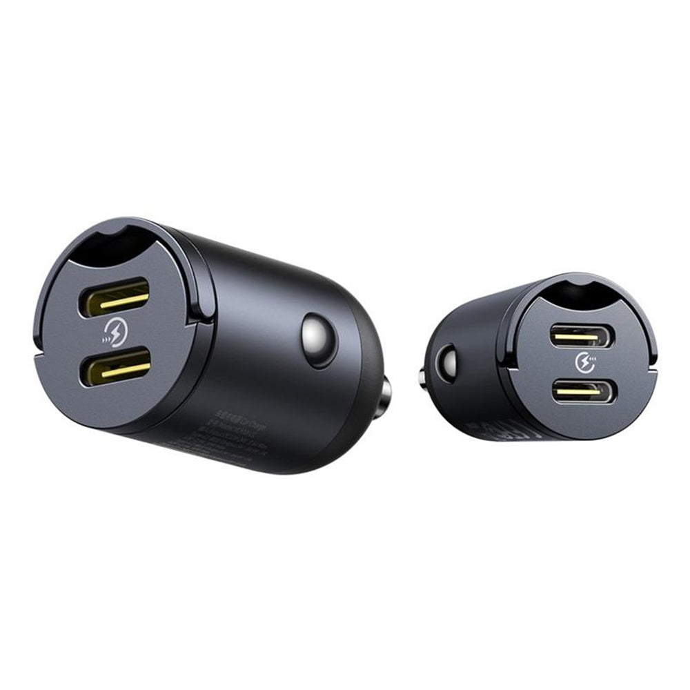 Bilader Baseus Tiny Star, 30W, 3A, 2 x USB-C, Svart C00035001121-03