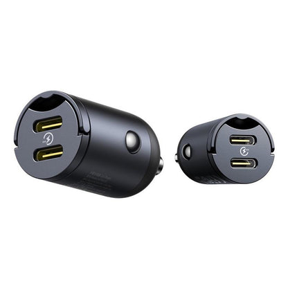 Bilader Baseus Tiny Star, 30W, 3A, 2 x USB-C, Svart C00035001121-03