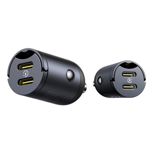 Bilader Baseus Tiny Star, 30W, 3A, 2 x USB-C, Svart C00035001121-03