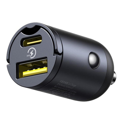Bilader Baseus Tiny Star, 30W, 3A, 1 x USB-A - 1 x USB-C, Svart C00035001121-02