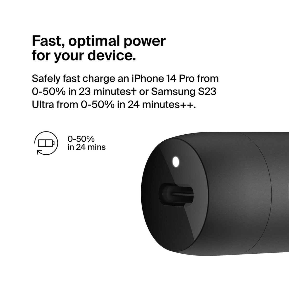 Belkin BoostCharge billader, 30W, 3A, 1 x USB-C, svart CCA004btBK
