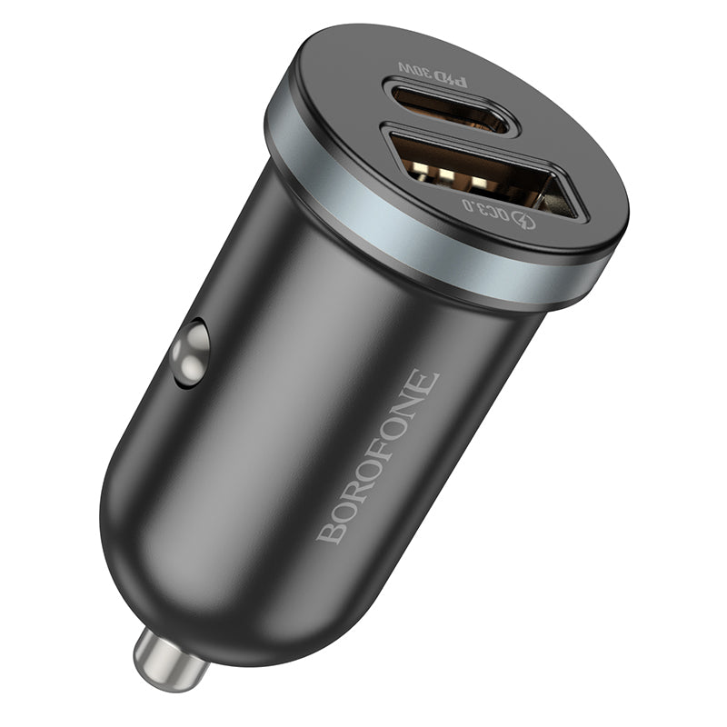 Billadere Borofone BZ22 Scenery, 30W, 3A, 1 x USB-A - 1 x USB-C, svart 
