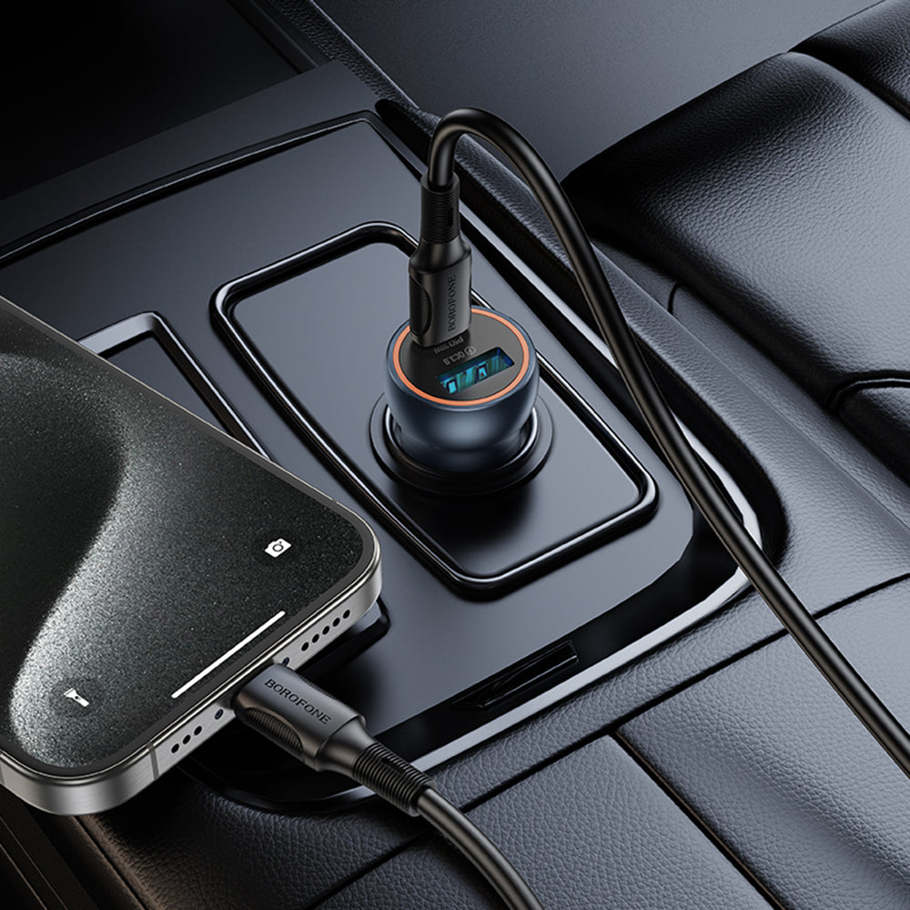 Bilader Borofone BZ32A Fresh, 30W, 3A, 1 x USB-A - 1 x USB-C, Grå