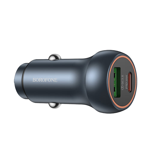 Bilader Borofone BZ32B Fresh, 48W, 3A, 1 x USB-A - 1 x USB-C, Grå