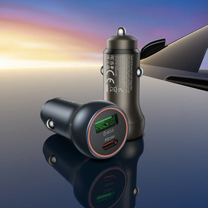 Bilader Borofone BZ32B Fresh, 48W, 3A, 1 x USB-A - 1 x USB-C, Grå