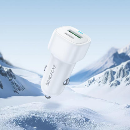Bilader Borofone BZ34B Cloud, 20W, 3A, 1 x USB-A - 1 x USB-C, Hvit