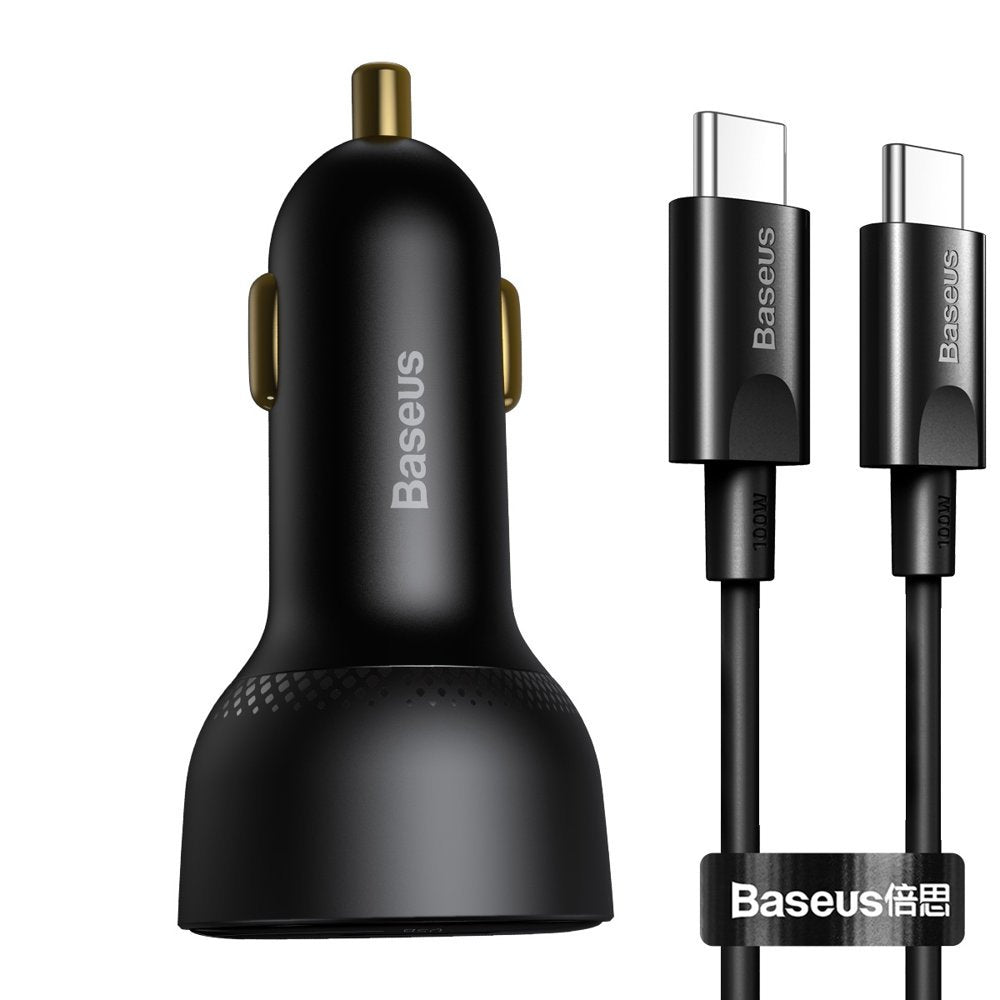 Bilader med USB-C-kabel Baseus Superme, 100W, 5A, 1 x USB-A - 1 x USB-C, Svart TZCCZX-01