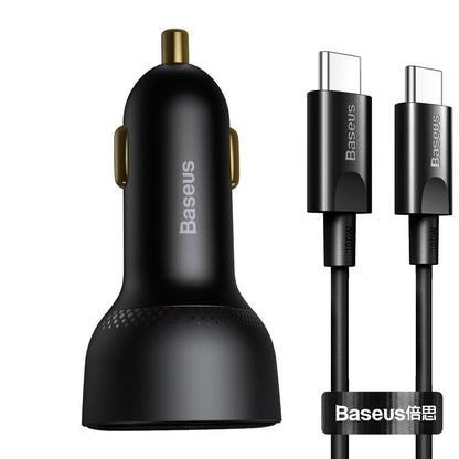 Bilader med USB-C-kabel Baseus Superme, 100W, 5A, 1 x USB-A - 1 x USB-C, Svart TZCCZX-01