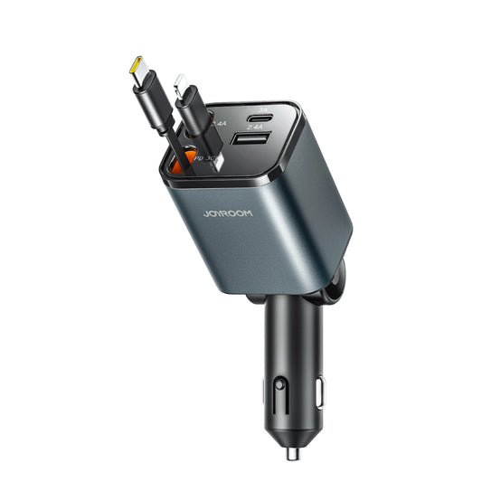 Bilader med USB-C / Lightning-kabel Joyroom JR-CCL05, 30W, 3A, 1 x USB-A - 1 x USB-C, Grå
