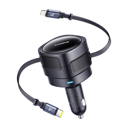 Bilader med USB-C / Lightning-kabel Baseus Enjoyment Max, 60W, 3A, Svart C00035507121-00
