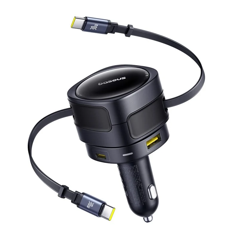 Baseus Enjoyment Max billader med USB-C-kabel, 90 W, 1 x USB-A – 1 x USB-C, svart C00035507121-03