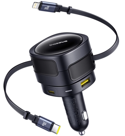 Baseus Enjoyment Max billader med USB-C-/Lightning-kabel, 90 W, 1 x USB-A – 1 x USB-C, svart C00035507121-02