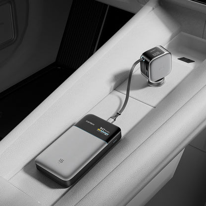 Billader med USB-C-kabel Cuktech CC903P Display, 100W, 5A, 1 x USB-A - 1 x USB-C, Grå