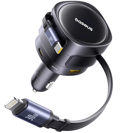 Baseus Enjoyment Max billader med USB-C-/Lightning-kabel, 90 W, 1 x USB-A – 1 x USB-C, svart C00035507121-02