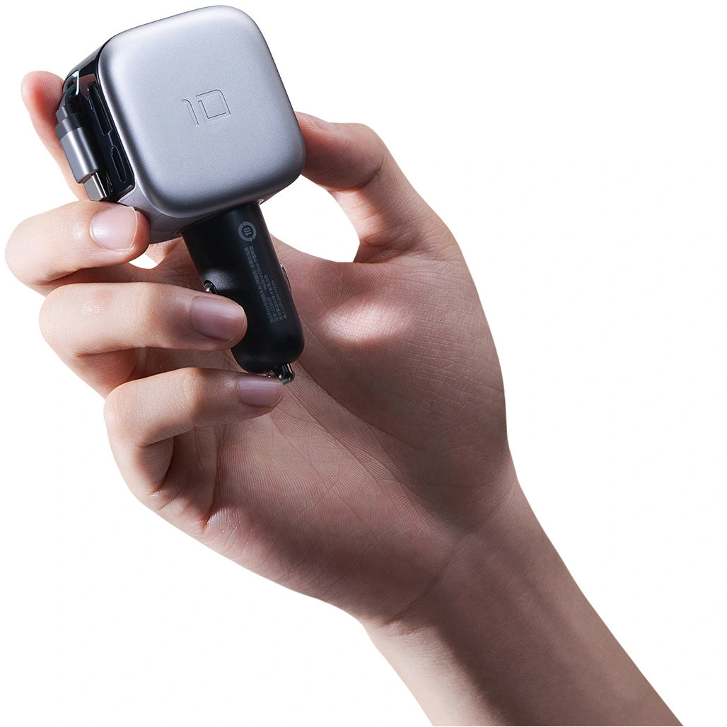 Billader med USB-C-kabel Cuktech CC903P Display, 100W, 5A, 1 x USB-A - 1 x USB-C, Grå