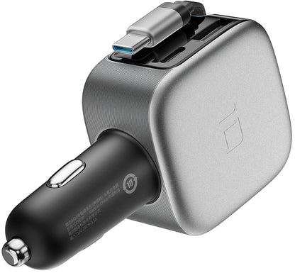 Billader med USB-C-kabel Cuktech CC903P Display, 100W, 5A, 1 x USB-A - 1 x USB-C, Grå