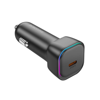 Billadere med lynkabel Borofone BZ28 Trophie, 30W, 3A, 1 x USB-C, svart 