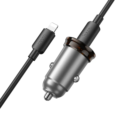 Bilader med Lightning-kabel HOCO NZ16, 30W, 3A, 1 x USB-C, Grå