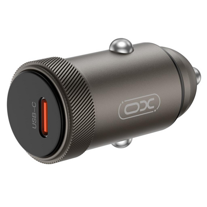 Bilader med USB-C-kabel XO Design CC70, 30W, 3A, 1 x USB-C, Svart