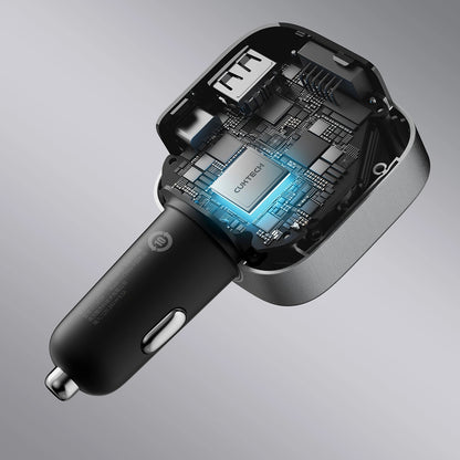 Billader med USB-C-kabel Cuktech CC903P Display, 100W, 5A, 1 x USB-A - 1 x USB-C, Grå