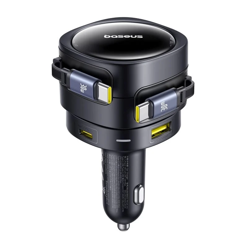 Baseus Enjoyment Max billader med USB-C-kabel, 90 W, 1 x USB-A – 1 x USB-C, svart C00035507121-03