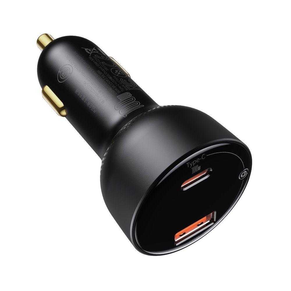 Bilader med USB-C-kabel Baseus Superme, 100W, 5A, 1 x USB-A - 1 x USB-C, Svart TZCCZX-01