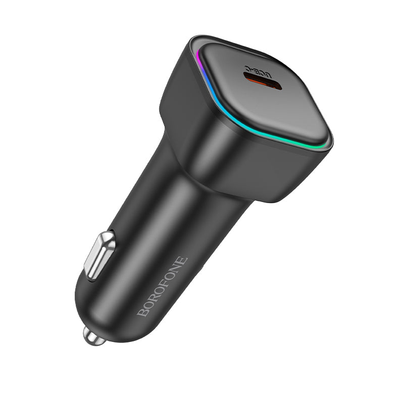 Billadere med lynkabel Borofone BZ28 Trophie, 30W, 3A, 1 x USB-C, svart 