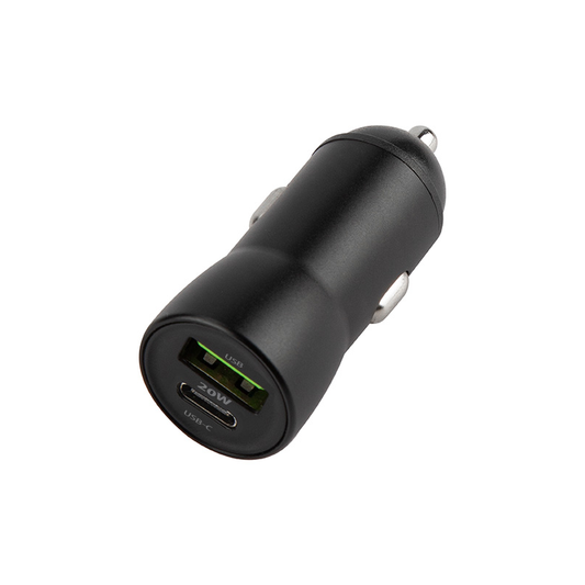 Bilader med USB-C-kabel MaXlife MXCC-04, 20W, 3A, 1 x USB-A - 1 x USB-C, Svart