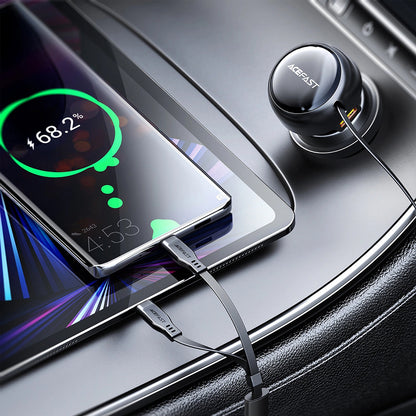 Bilader med USB-C-kabel Acefast B13, 53W, 3A, 1 x USB-A, Svart
