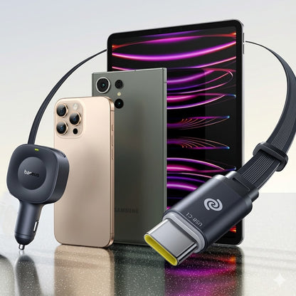 Bilader med USB-C-kabel Baseus PrimeTrip VR2, 30W, 3A, 1 x USB-C, Svart C0206400