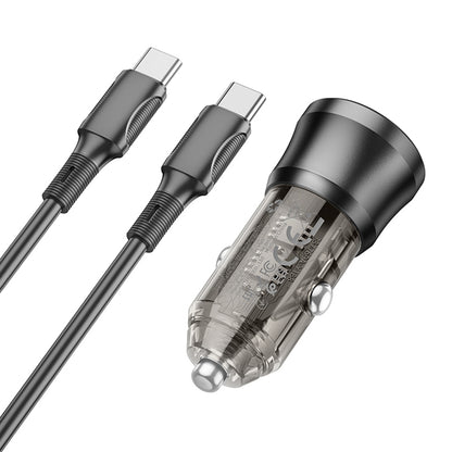 Bilader med USB-C-kabel Borofone BZ25 Journey, 38W, 3A, 1 x USB-A - 1 x USB-C, Svart